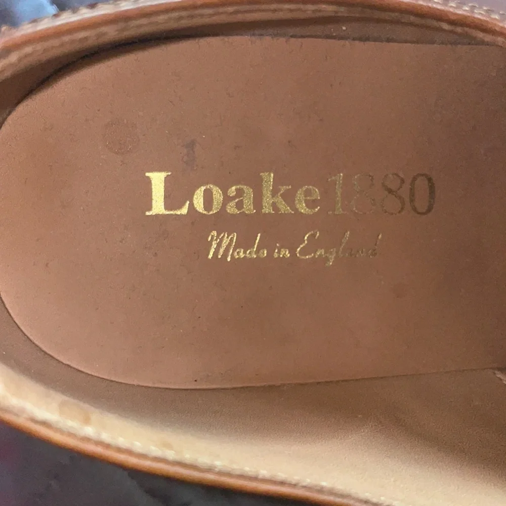 Loake 1880 Made in England Worton Brogues wingtip lace up dress shoes size 7 men - Picture 9 of 10